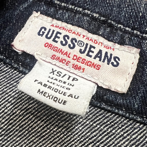 Vintage [GUESS] Americana Studded Denim | Asymmetrical USA Blue Jean Jacket | XS - Picture 5 of 16